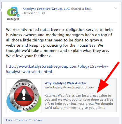Shared post in Facebook