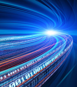 Light speed with 0's and 1's