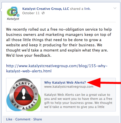 Shared post in Facebook