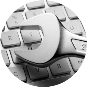 Wrench over keyboard